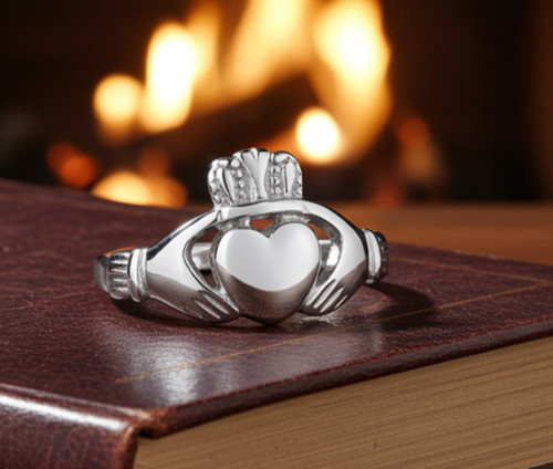 Claddagh ring solid sterling - solid,