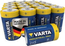 VARTA Industrial Pro D Mono Alkaline Batteries LR20 - 20-pack, Made in Germany