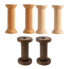 Set of 2 Wooden Spools for