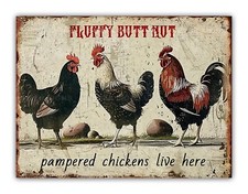 Funny chicken fluffy butt - ",
