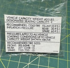 DeLorean DMC 12 Glove Box Tyre