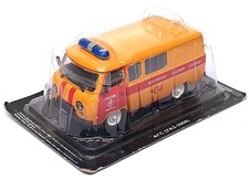 Altaya 1/43 Scale AGS04 Russian UAZ-3909 Van (Emergency Gas Service) Orange/Red