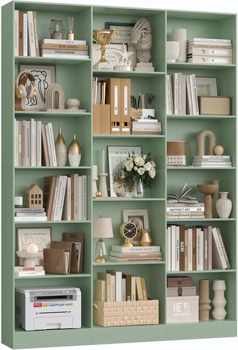 Green bookcase bookshelf - green,