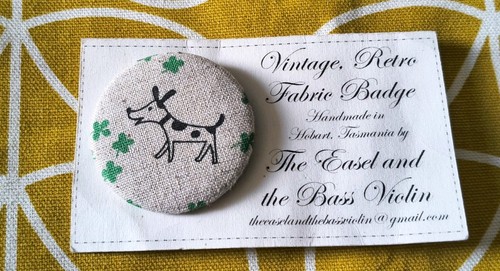Retro fabric brand - retro, dog