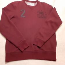 Jack Wills Burgundy Crew Neck Sweatshirt Mens SIZE s small 21 p2p excellent cond