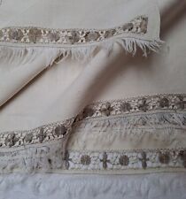 6 X Pretty Antique Table Place Mats Hand Worked Superb Lace Trim  Vintage 