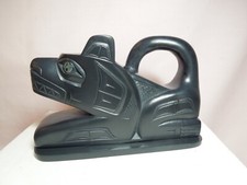 Genuine Argillite Wolf by Haida Carver Glen Pollard