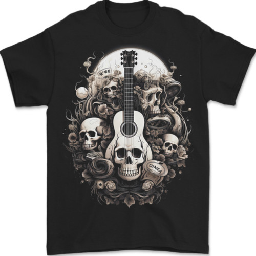 Guitar skull heavy - skull, metal