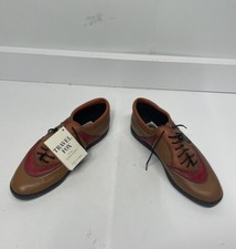 NOS Travel Fox Sneakers Size 9 Womens Brown and Red Leather 9018W-38 with tag