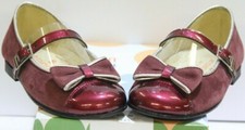 ANDANINES GIRLS BURGUNDY BOW