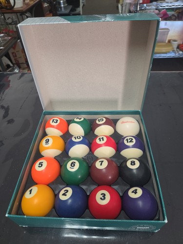 Vintage pool balls with - vintage,