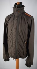 Mens  Khaki Green/Brown Superdry Double Black Label Lightweight Casual Jacket L.