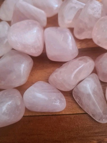 Natural rose quartz tumbled - natural,