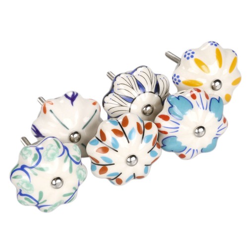Pcs colorful ceramic - 6, knobs