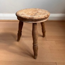 Vintage Milking Stool Wooden 3