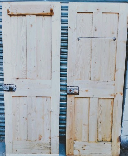 Pair reclaimed stripped pine - pair,