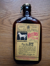 Vintage White Horse Cellar Whisky Bottle Old Rare EMPTY