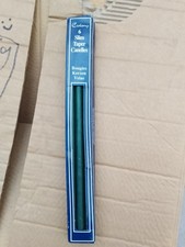 6 Dark Green Slim Taper Candles. New.