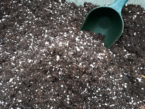Professionally mixed compost