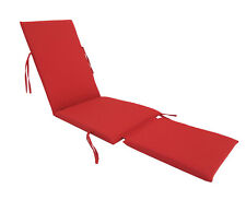 Made in USA Sunbrella Steamer Chair Replacement Cushion Pad (Canvas Jockey Red)