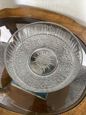 Vintage 1970s Ravenhead "White Fire" glass bowl Serving Dish Crystal