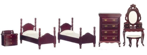 Dolls house mahogany - dolls,