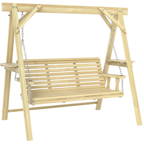 Three seater wooden swing - three-seater,
