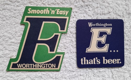Two worthington vintage beer - e,