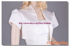 Satin Bridal Wedding Shrug/Bolero/Jacket/Capelet/Occasion Cover up,Code:1128