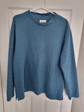 WOMEN's KETTLEWELL ART STUDIO JUMPER SIZE20/22/P2P 24" COTTON PULLOVER Turq blue