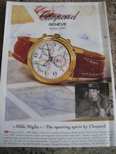 CHOPARD GENEVE DEPUIS 1860 MILLE MIGLIA JEAN ALESI 1992 ADVERT A4 FILE 54