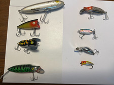 Heddon fishing lures lot including Zara Spoon, Baby Chugger, Tiny Tad, and more