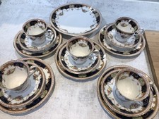 ANTIQUE VINTAGE WARWICK HEATHCOTE & SONS 16 PIECE CHINA TEA SET HAND PAINTED