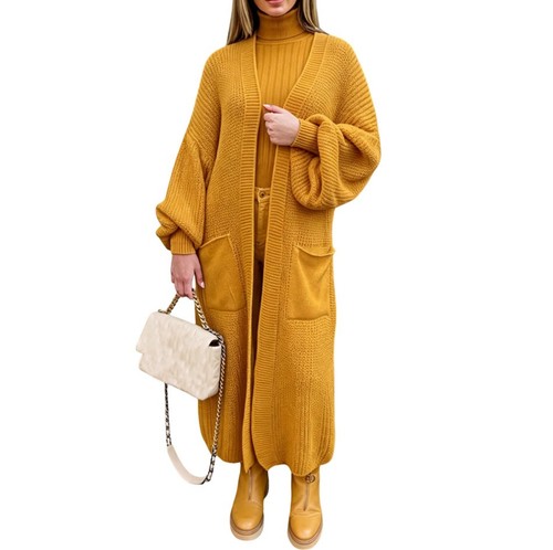 Women waffle knitted oversized - knitted,