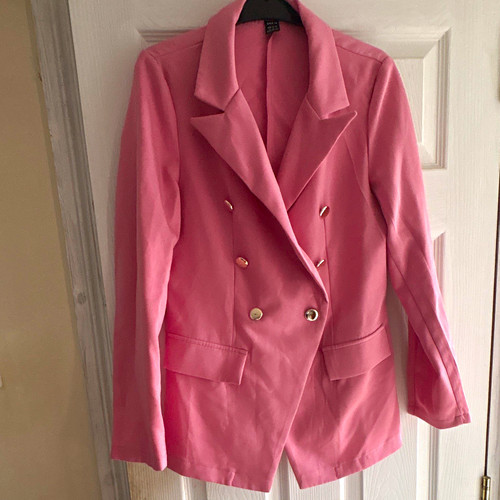 Shein pink satin double - satin,