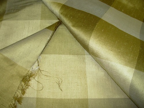 Yds 100 silk plaid checks - yds,