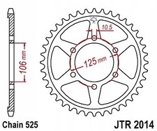 Rear sprocket 4529 triumph - sprocket, 50