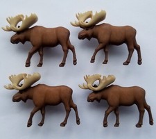 Craft Buttons MOOSE Brown Elk
