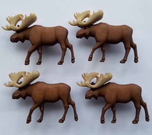 Craft buttons moose brown - craft,