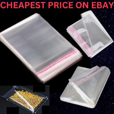CLEAR CELLOPHANE TRANSPARENT OPP PLASTIC BAGS SELF ADHESIVE SWEET & GARMENT BAG