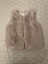 Girls Pink Faux Fur Gilet Vest