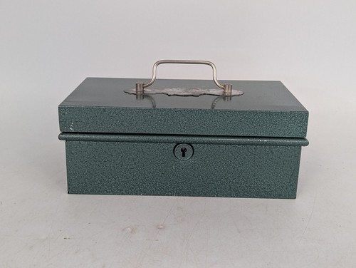Vintage green metal petty cash - vintage,