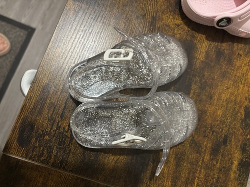 Baby girls clear glitter jelly - baby,