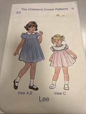 Sewing Pattern Girls Size 3-4