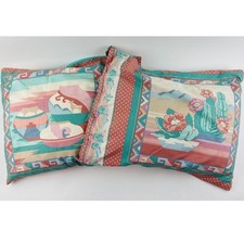 Southwest Throw Pillows Flowering Cactus Aztec Pottery Cranston Fabric Native A