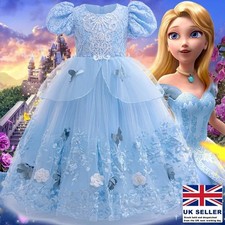 Kids Cinderella Princess Fancy Dress Party Costume Birthday Outfit Cosplay