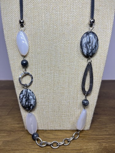 Long statement necklace chunky - long,