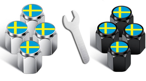 Sweden swedish flag tyre - 4x,