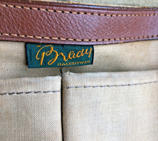 Vintage Preloved Brady Halesowen Trout Canvas Fishing Shoulder Bag+ Liner 