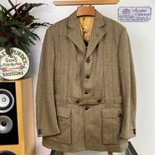 Swaine Adeney NORFOLK Belted (44R) Wool TWEED Hunting Sport Jacket Shooting